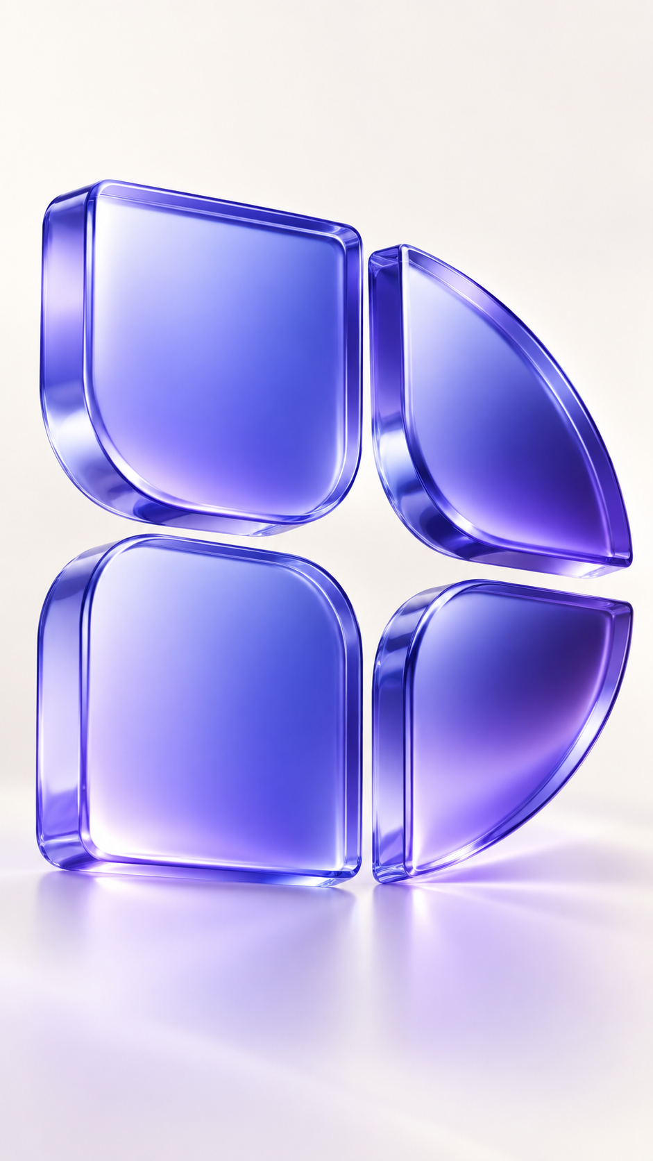 Symbole Dental Groupe en verre violet translucide